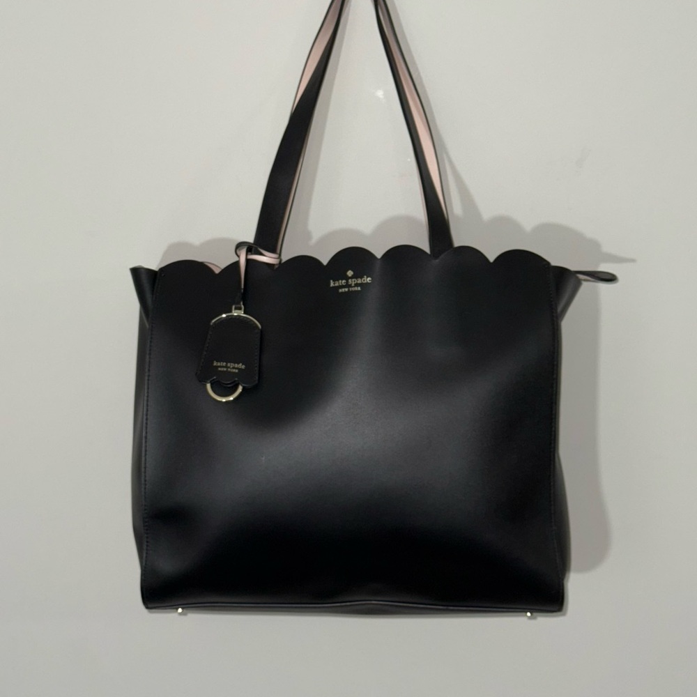 Kate Spade Black Scalloped Tote